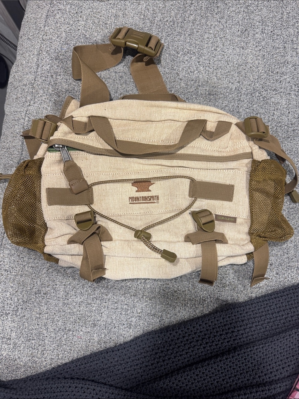 Beige and Brown  Waist Pack